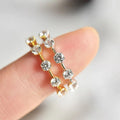 Gold Silver Tone Five Clear Stone Station Band Ring Sizes 6-10 view 2