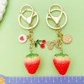 Strawberry, Cherry and Lemon Charm Keychains Featuring Red Strawberry Across 43 Variations view 4