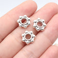 12x12x3.3mm 1.3g Antique Silver Zinc Alloy Large Hole Spacer Beads for DIY Bracelet Necklace Jewelry Making