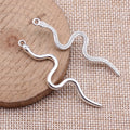 Wavy Snake Pendants in 2 Finishes for Jewelry Making view 4