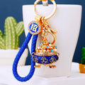 Jeweled Fortune Treasure Bowl Keychain in Four Pictured Colors view 2
