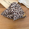 Leopard Print Fabric Triangle Claw Hair Clip 2 Shades view 7