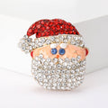 Rhinestone Santa Face Brooch for Jackets, Coats, and Scarves view 6