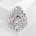 Pink Silver Tone Pink Green Crystal Floral Assortment Crystal Fifteen Designs Metal Brooch view 4