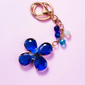 Faceted Crystal Four Leaf Clover Keychains in Five Pictured Colors view 11