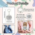 Round Wooden Sisters By Heart Quote Keychain, Two Package Styles view 3