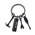Black Metal Tool Keychain, Dad Papa Grandpa Uncle Styles view 5
