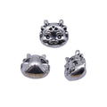 Dragon Head Large Hole Bead in Antique Silver Metal Finish view 4
