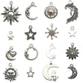 Silver-Tone Sun and Moon Metal Charms with 17 Listed Options view 1