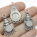 Teardrop Five Loop Metal Earring Connectors in Two Finishes view 1