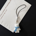 White Flocked Polar Bear Phone Charms in Four Scarf Styles view 7