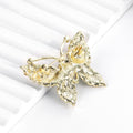Butterfly Enamel Pearl Look Metal Brooch Pin for Jackets and Lapels view 3