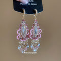 Crystal Teardrop Chandelier Hook Earrings In Four Colors view 4