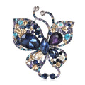 Openwork Crystal Butterfly Brooch in Two Colors for Jackets, Coats, and Scarves view 2
