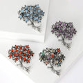 Silver Tone Floral Bouquet Brooch in Four Bead Colorways view 1