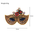 Blue Gold Tone Bauhinia Flower Crystal Metal Brooch Pin view 2