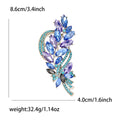 Crystal Leaf Wheat Ear Brooch Pin Gold Tone 4 Colors view 6