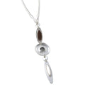 Silver Geometric Disc Enamel Y Pendant Snake Necklace view 5