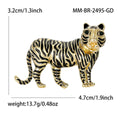 Striped Tiger Brooch A Striped Walking Tiger Crystal Accent Pin view 7