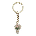 Tulip Bouquet Enamel Key Ring Red Or Pink Flowers Metal Charm view 7