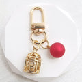 Gold Birdcage Pearl Bead Keychains Lobster Clasp 4 Colors view 6
