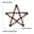 Open Star Rhinestone Brooch in Two Colors Decorative Lapel Pin view 7