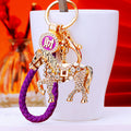 Crystal Horse Keychains in Plain and Six Fortune Cord Options view 8