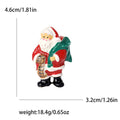 Santa Claus Enamel Brooch With Green Gift Sack and List view 5