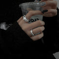 Two Piece Sculpted Open Ring Set In Silver Tone Or Gold Tone view 1