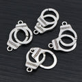Handcuff Shape Charms with Freedom Lettering in Mixed Finishes view 3