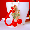 Jelly Cherry Keychains with Braided Cord Sets and Loose Heart Loops view 3