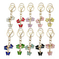 Butterfly Charm Keychains Featuring Blue Butterfly Across 35 Pictured Variations view 5