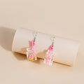 Four Colorful Fruit Drink Cup Novelty Long Hook Earrings view 6