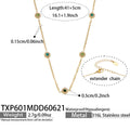 Round Bezel Zircon Necklace and Bracelet in Twenty Four Variants view 6