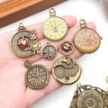 Yellow Clock Gear Metal Charms with 24 Listed Options view 3