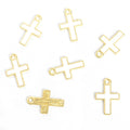 Enamel-Look Gold Silver Cross Alloy Charms in 12 Styles view 8
