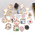 Enamel Colorful Playing Card Theme Metal Charms for Jewelry and Craft Projects view 4
