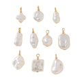 Faux Pearl Baroque Charm Pendant Set Ten Mixed Shapes view 5
