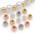 Round Seamless Metal Spacer Beads in Four Finishes for Jewelry Making view 1