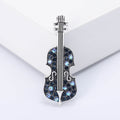 Jeweled Violin Brooch in Multicolor and Blue Designs view 7