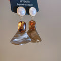 Geometric Resin Drop Earrings in Triangle and Diamond Shapes view 6