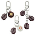 White Cup Brown Cup or Three Coffee Bean Keychains view 5