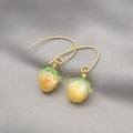 Blue and Yellow Peach Novelty Long Threader Earrings view 6