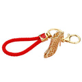 Openwork High Heel Keychains in Gold and Silver with Braided and Plain Loops view 5