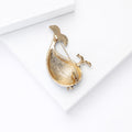 Gold Tone Blue Enamel Whale Brooch Cartoon Ocean Pin view 4
