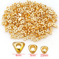 Triangular Metal Spacer Beads in Three Sizes and Three Finishes view 7