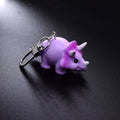 Miniature Dinosaur and Rhinoceros Resin Clip Keychains view 7