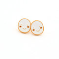 Smiling Cloud and Round Face Novelty Stud Earrings in Two Designs view 3
