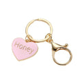 Gold Enamel Honey Heart and Round Keychain 8 Styles view 5