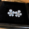 Blue Floral Stud